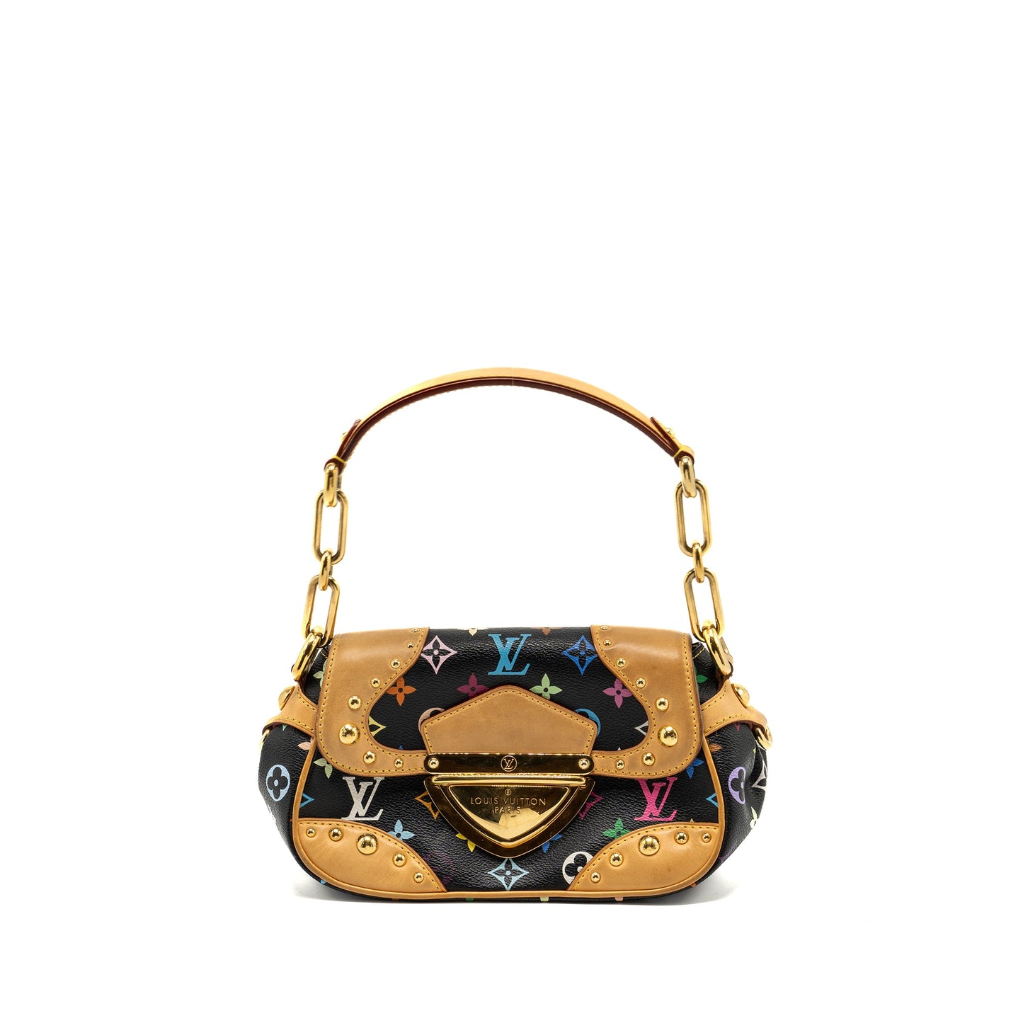 Louis Vuitton Vintage Shoulder Bag Black/Multicolour Monogram Canvas GHW