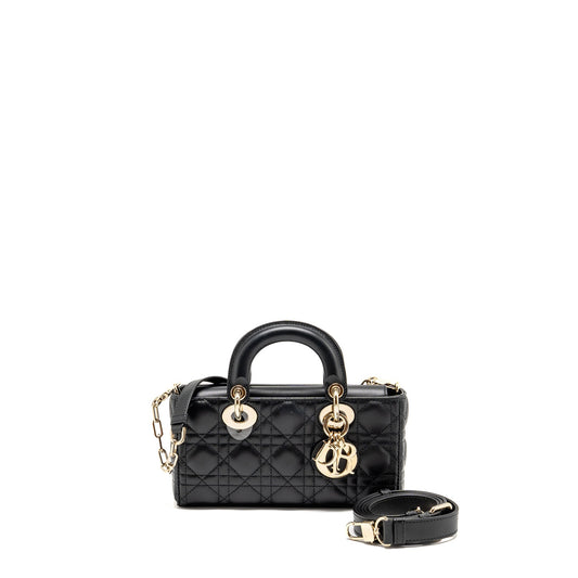 Dior Small Lady D-Joy Bag Cannage Lambskin Black LGHW