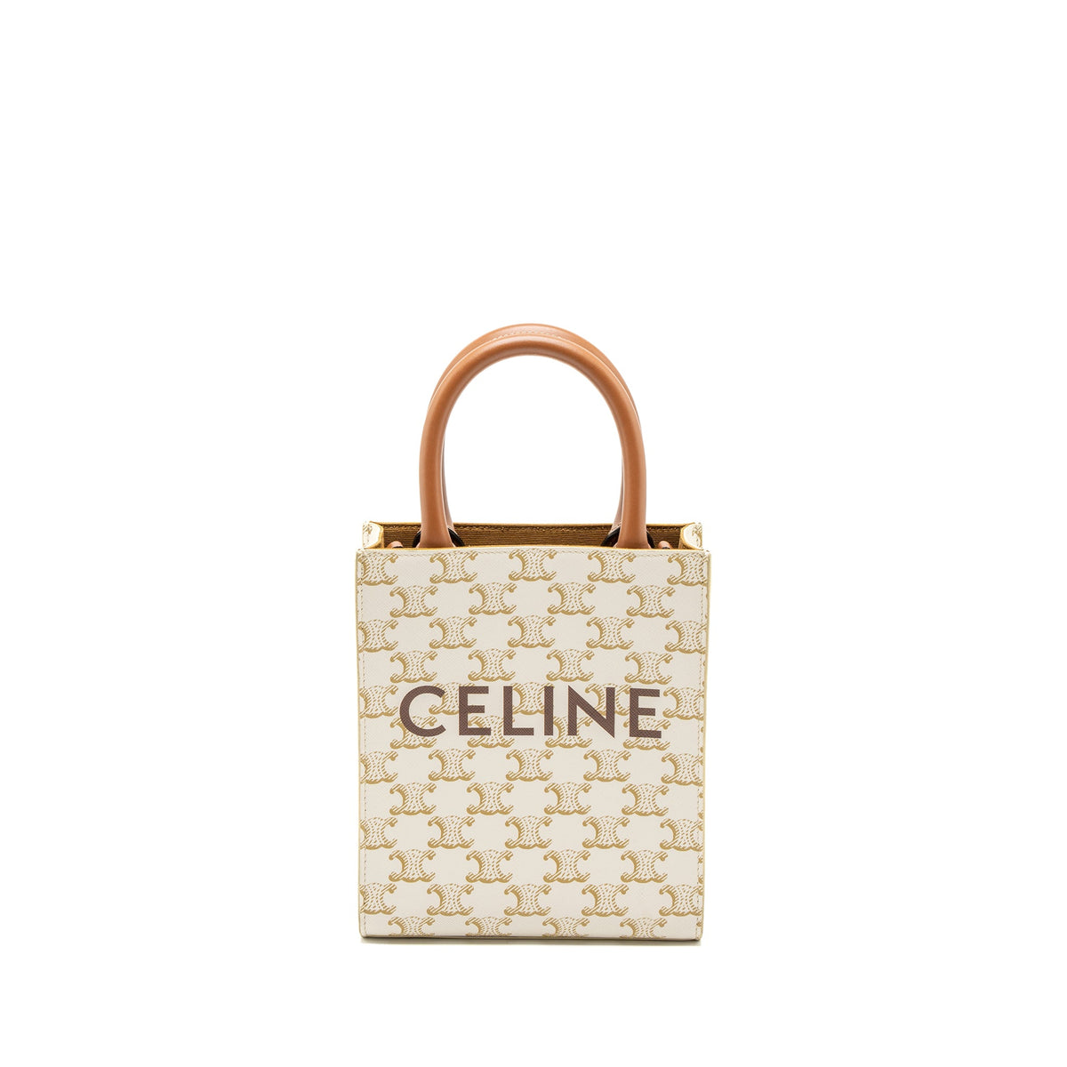 Celine Mini Vertical Caban Triomphe Canvas/Calfskin GHW