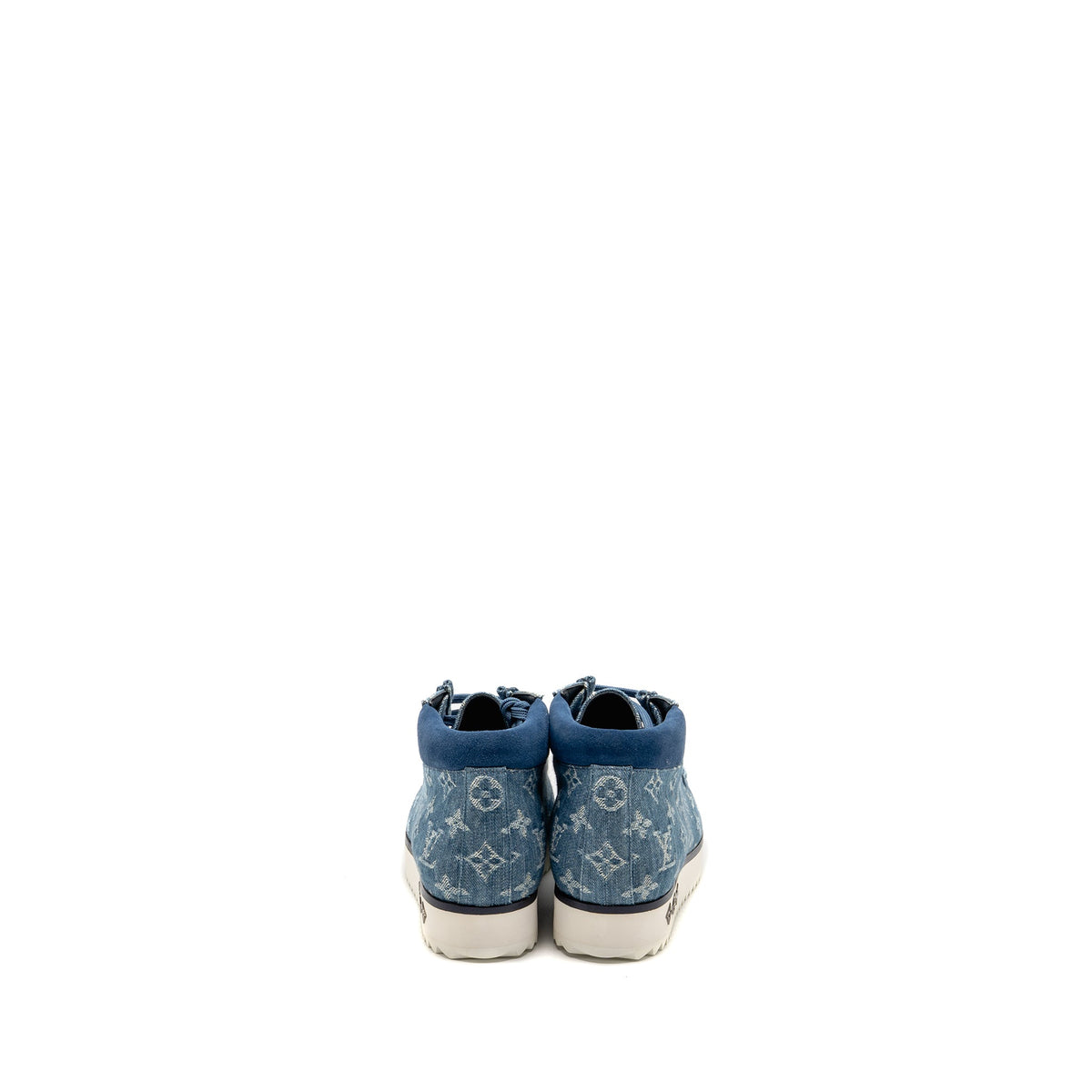 Louis Vuitton Size 7.5 Mods Ankle Boots Denim Blue/White