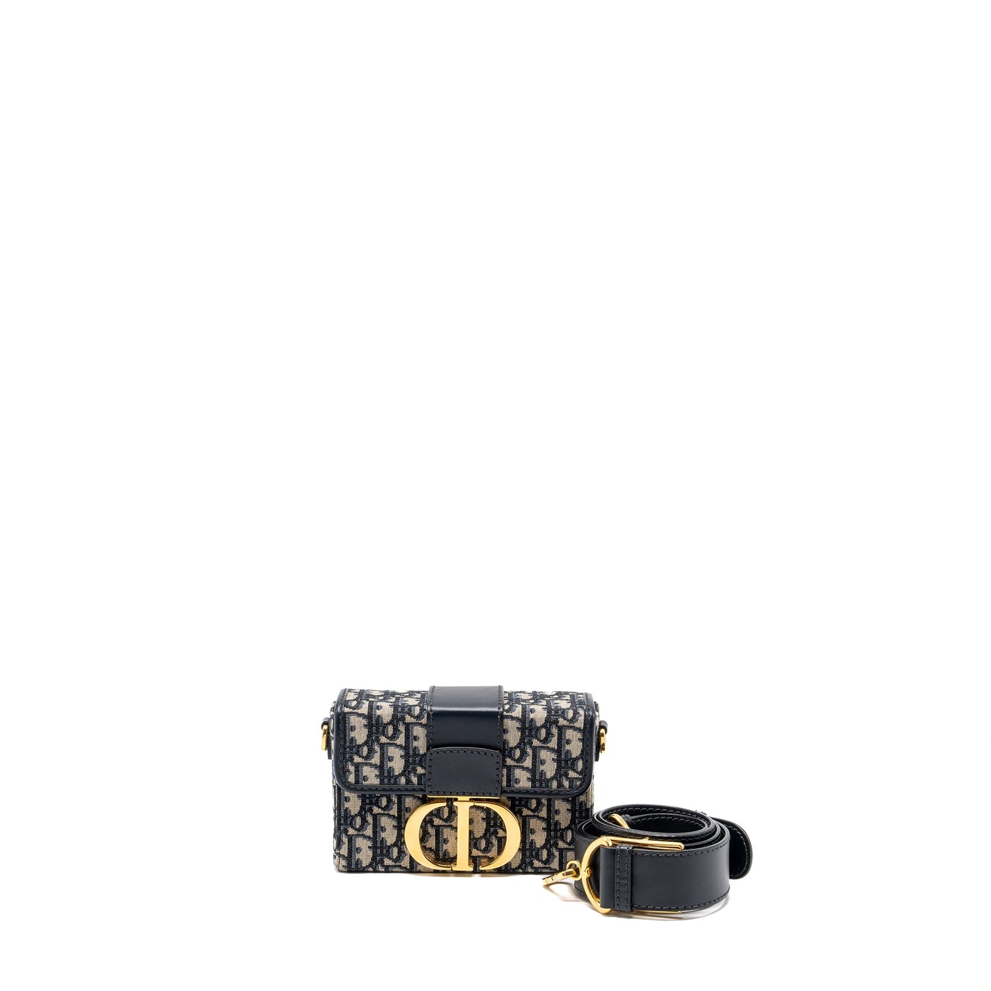 Dior 30 Montaigne Box Blue Oblique Jacquard GHW