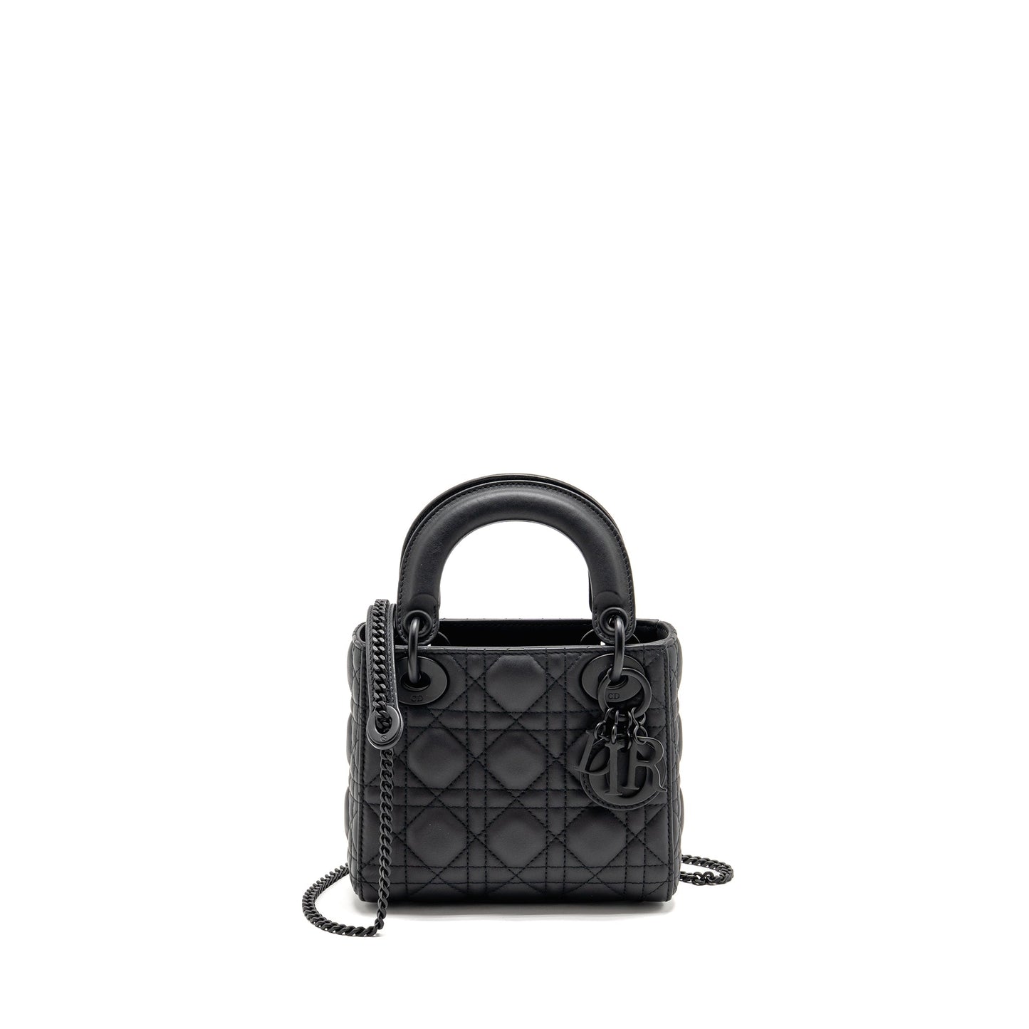Dior Mini Lady dior calfskin so black