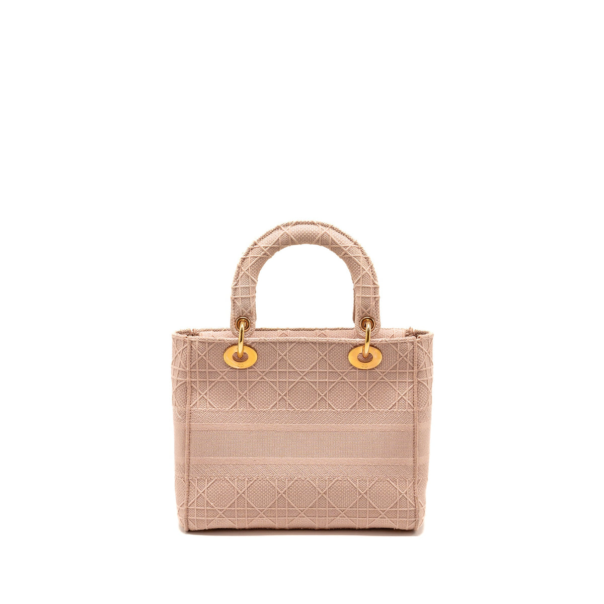 Dior Medium Lady D-Lite Bag Cannage Embroidery Rosewood Pink Hardware