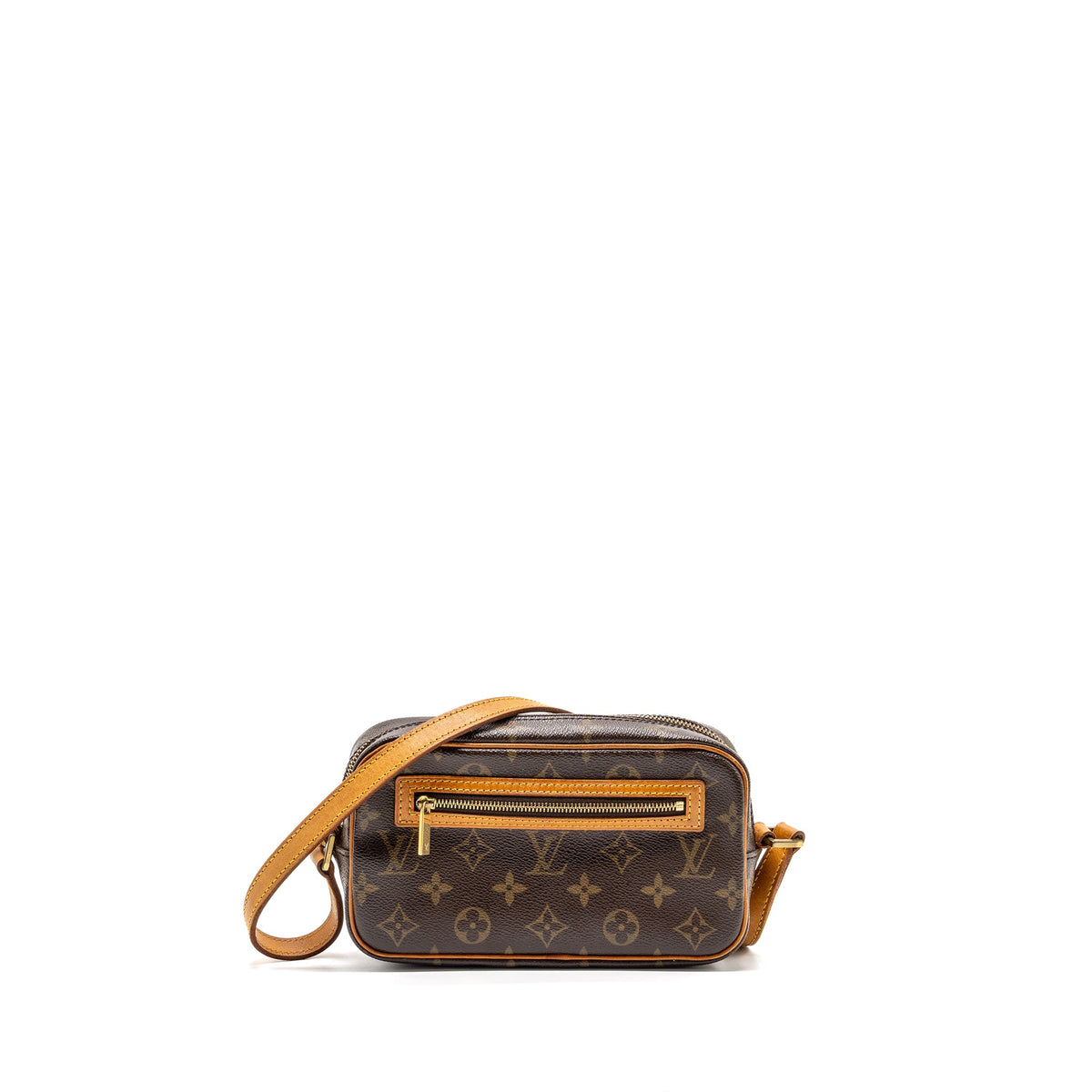 Louis Vuitton vintage cite clutch pochette monogram canvas GHW