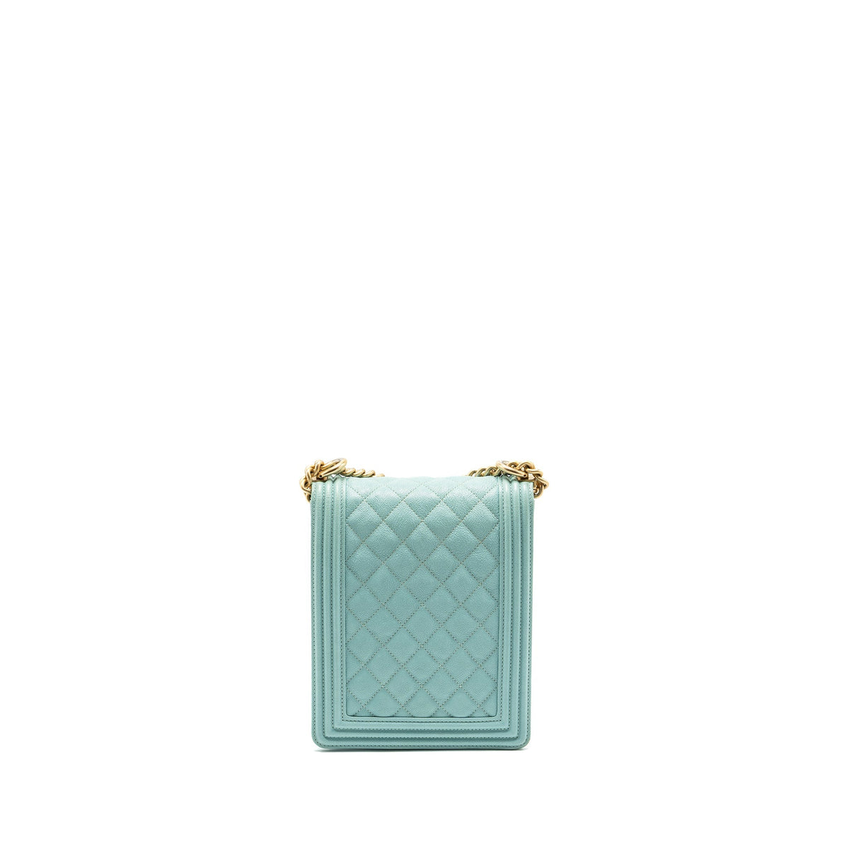 Chanel North South Boy Bag Caviar Light Blue GHW