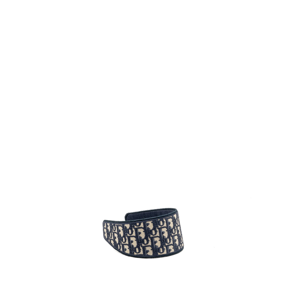 Dior Hair Band Blue Oblique Embroidery