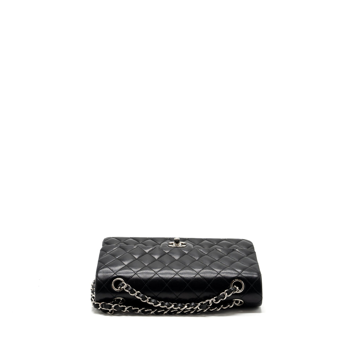Chanel medium classic double flap bag lambskin black SHW