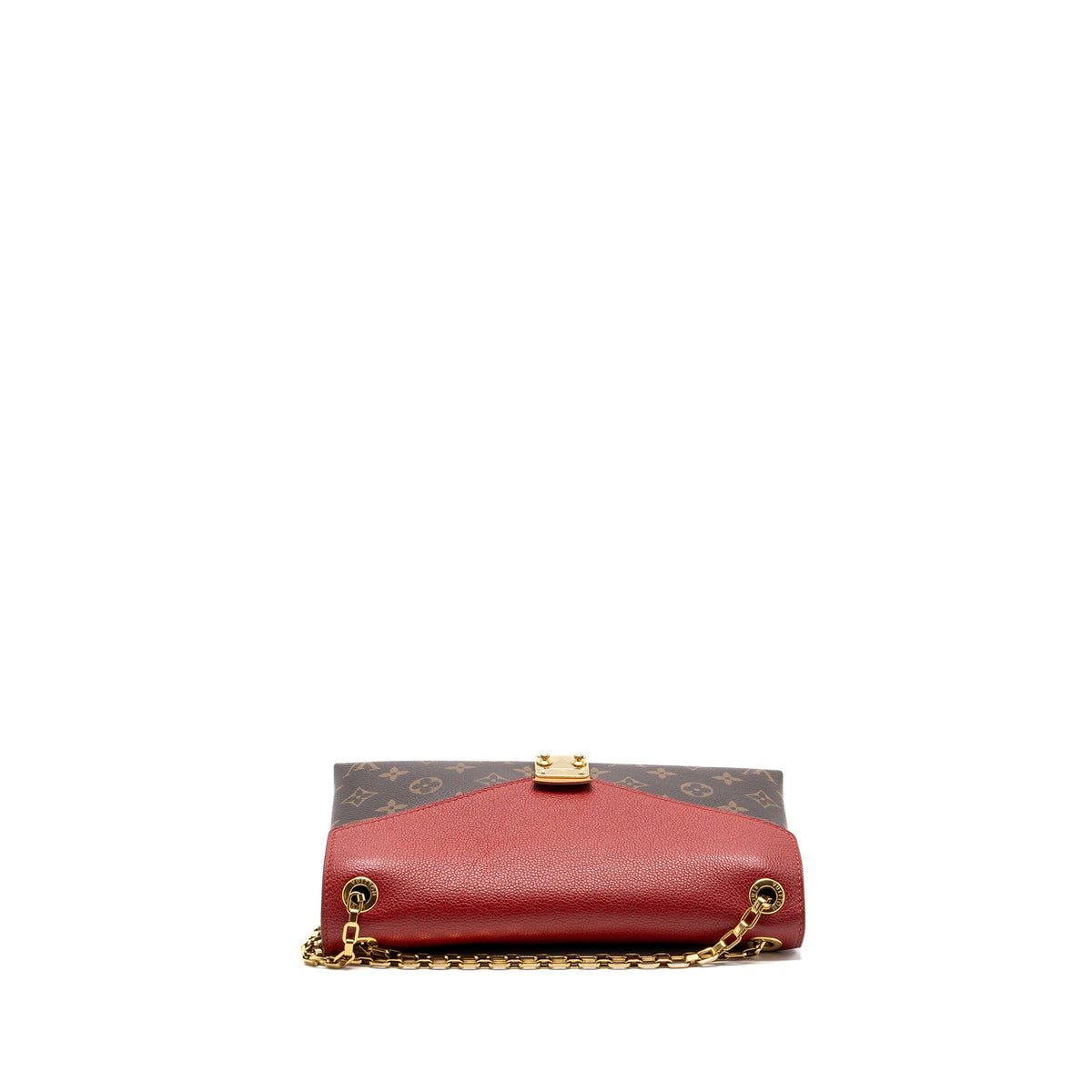 Louis Vuitton Pallas chain bag monogram canvas / calfskin red GHW