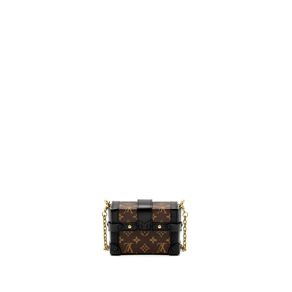 Louis Vuitton Petite Malle Necklace/Mini Chain Bag Monogram Canvas GHW