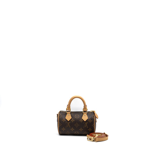 Louis Vuitton Nano Speedy Monogram Canvas GHW