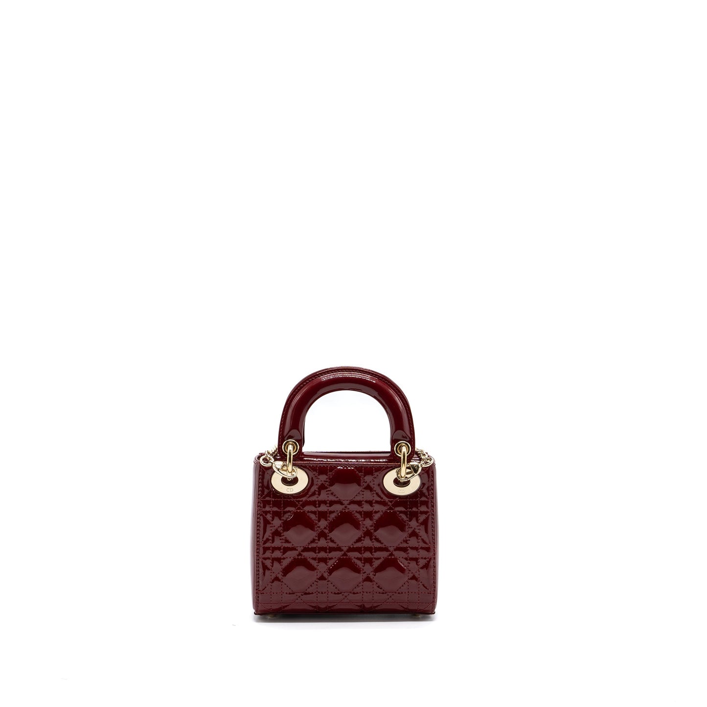 Dior Mini Lady Dior Patent Calfskin Red LGHW
