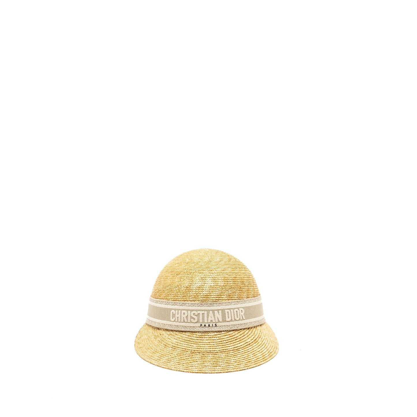 DIOR Size 57 Raffia Cap Grey/Multicolour