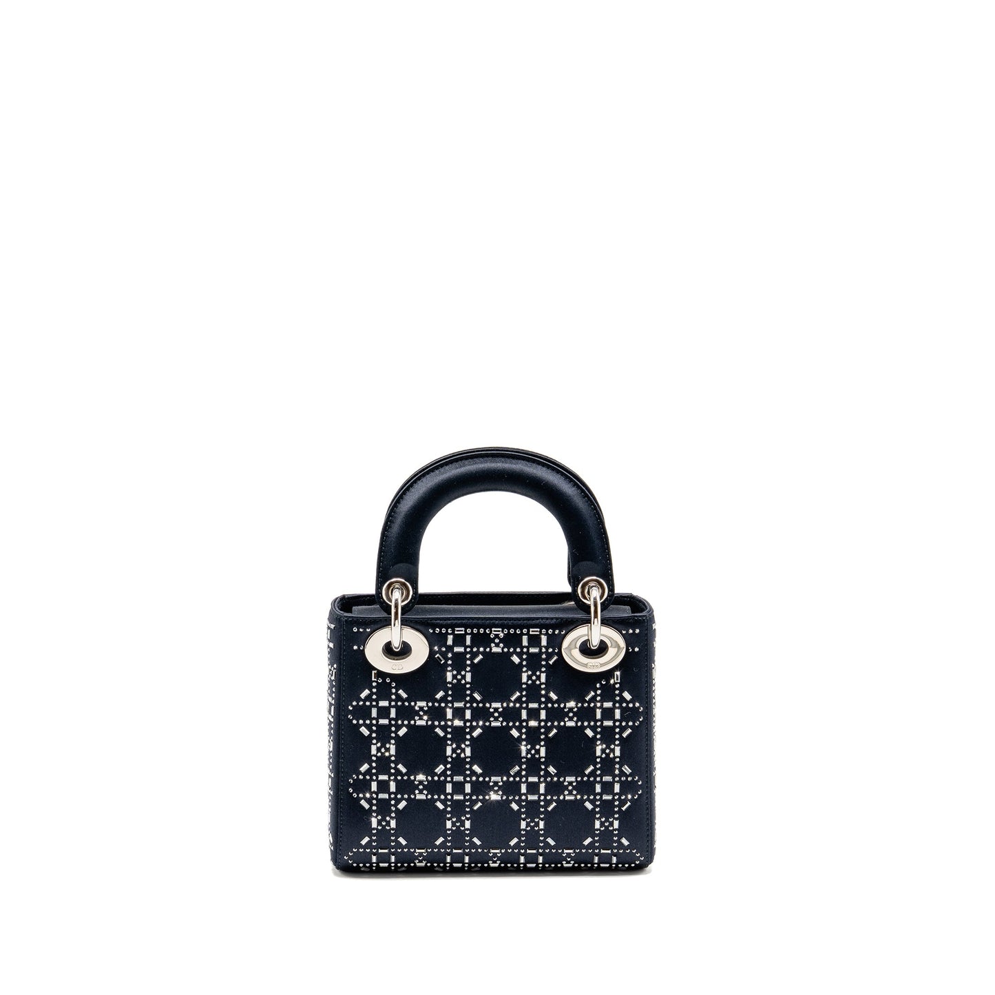 Dior Mini Lady dior satin crystal Dark blue SHW