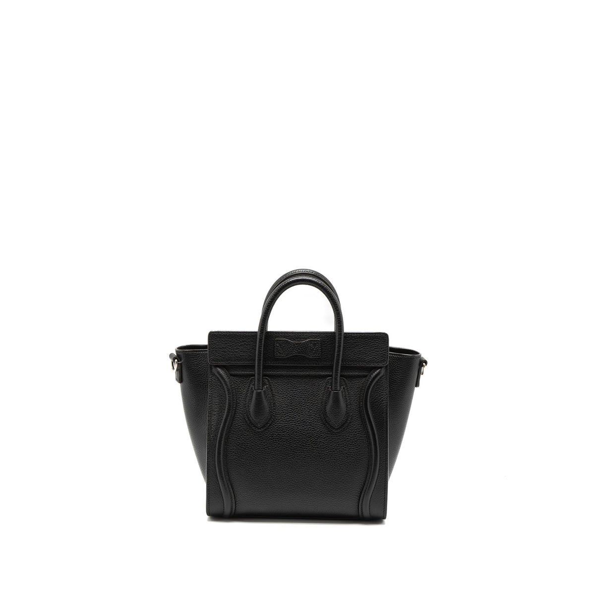 Celine Nano Luggage Bag Calfskin Black SHW
