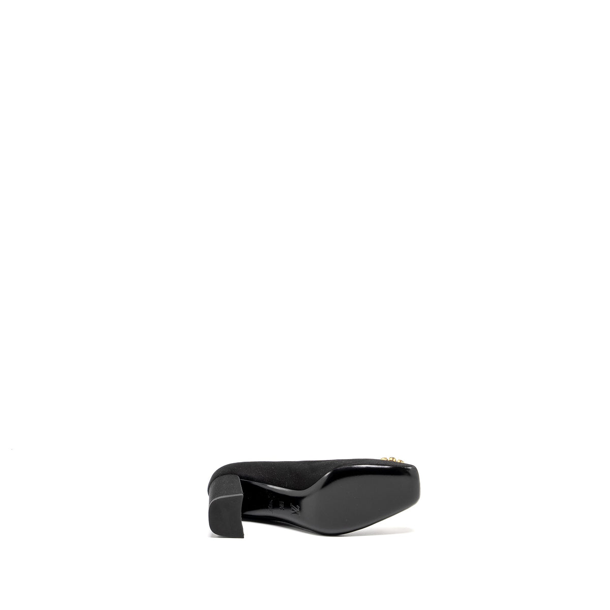 Louis Vuitton Size 36.5 Madeleine Heels Stain Black