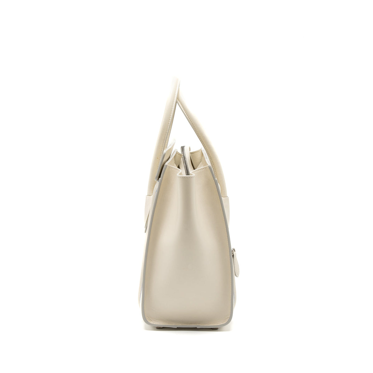 Celine Micro Luggage Bag Calfskin White SHW