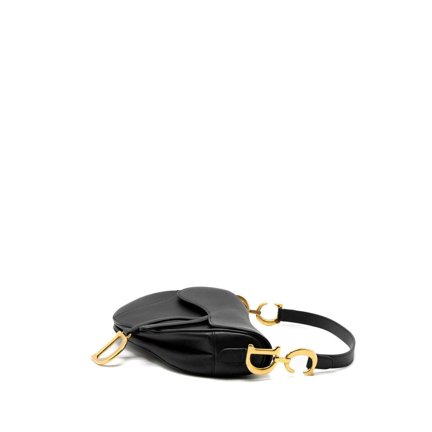 Dior Medium Saddle Bag Grained Calfskin Black GWH