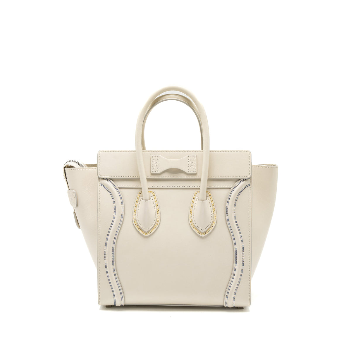 Celine Micro Luggage Bag Calfskin White SHW