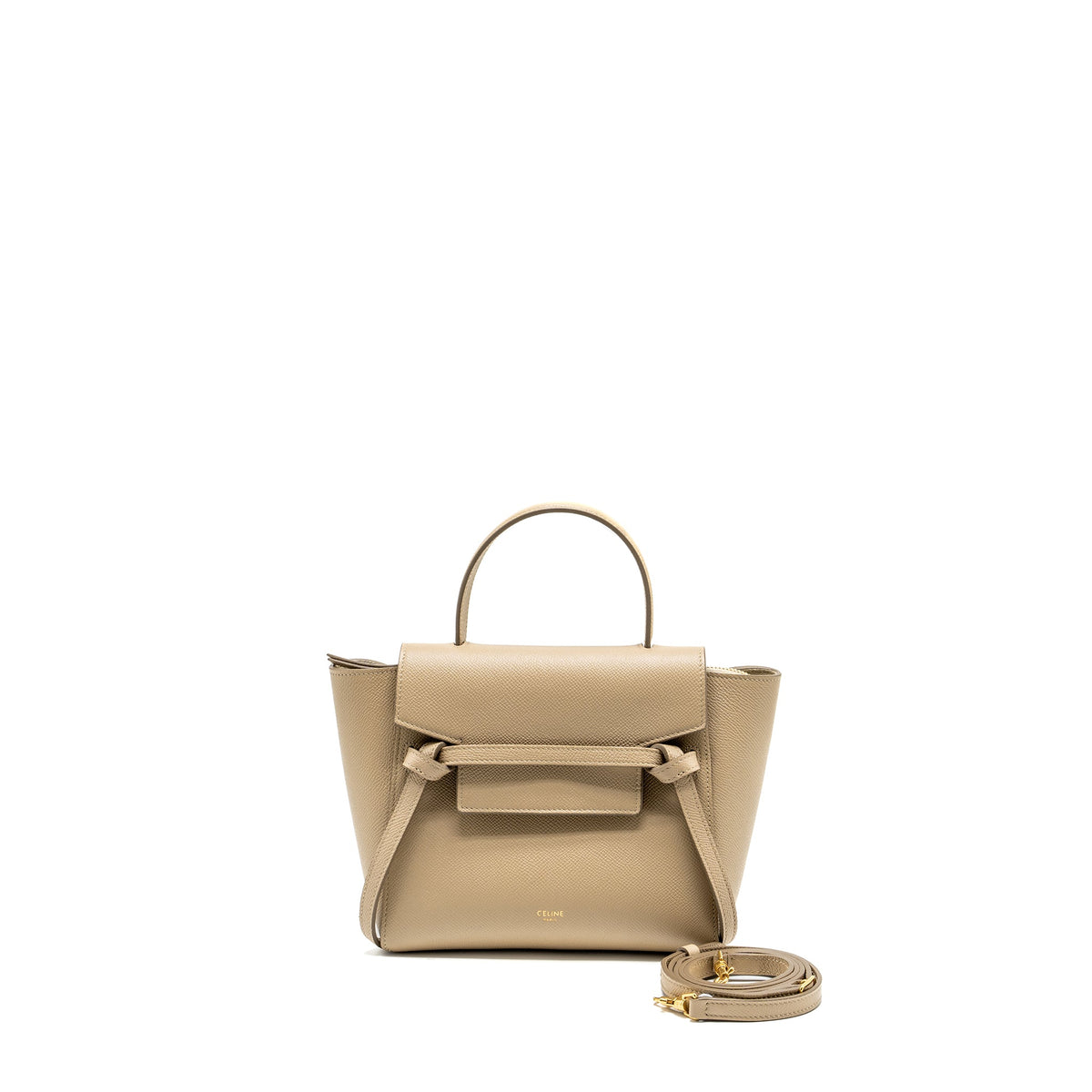 Celine Nano Belt Bag Aged Calfskin Light Beige GHW