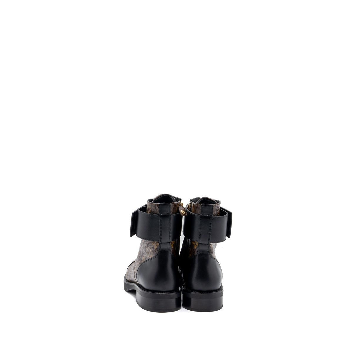 Louis Vuitton Size 37 Wonderland Flat Ranger Ankle Boots Monogram canvas/leather GHW