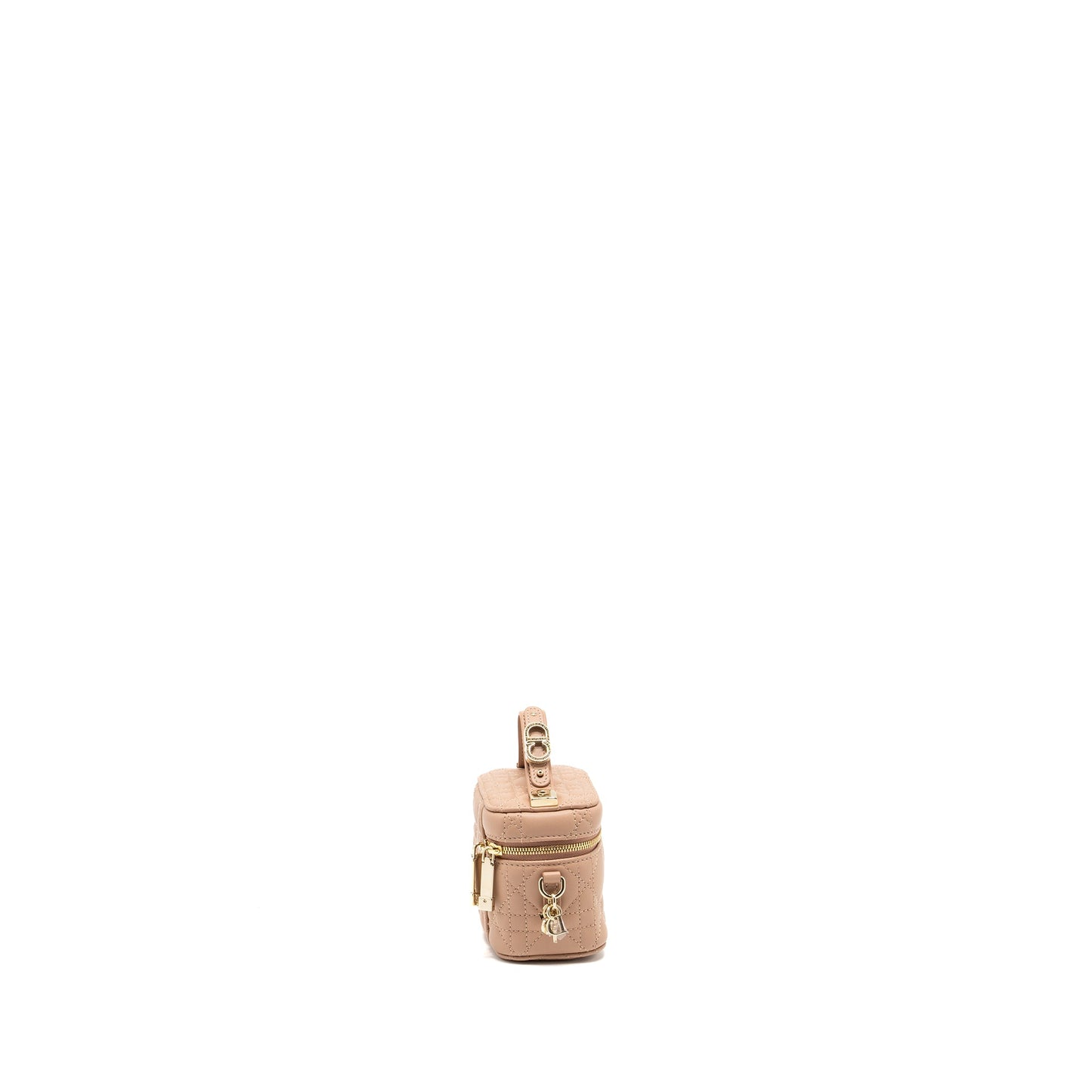 Dior Micro Lady Dior Vanity Case lambskin dark beige LGHW