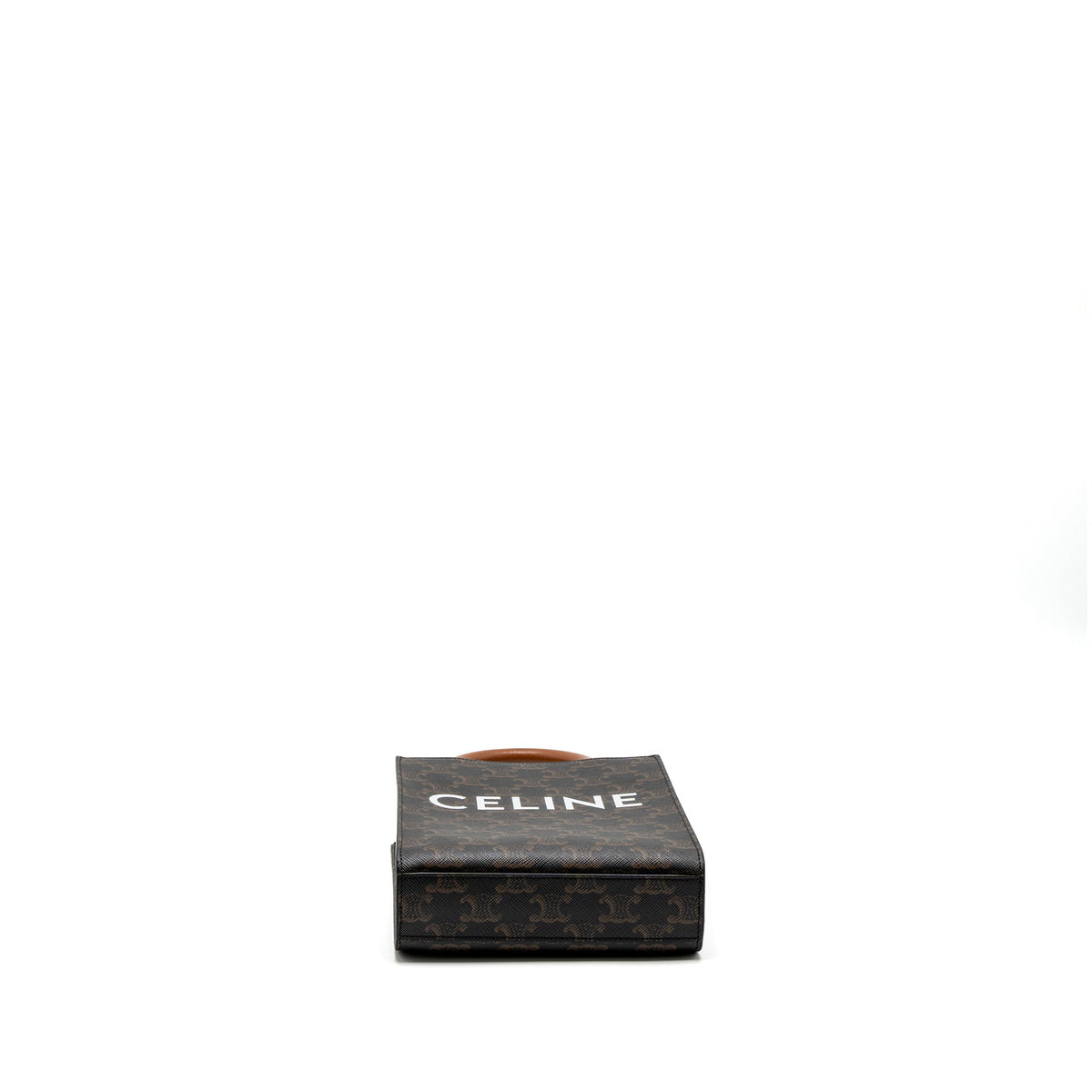Celine Mini Vertical Cabas Triomphe Canvas Brown GHW