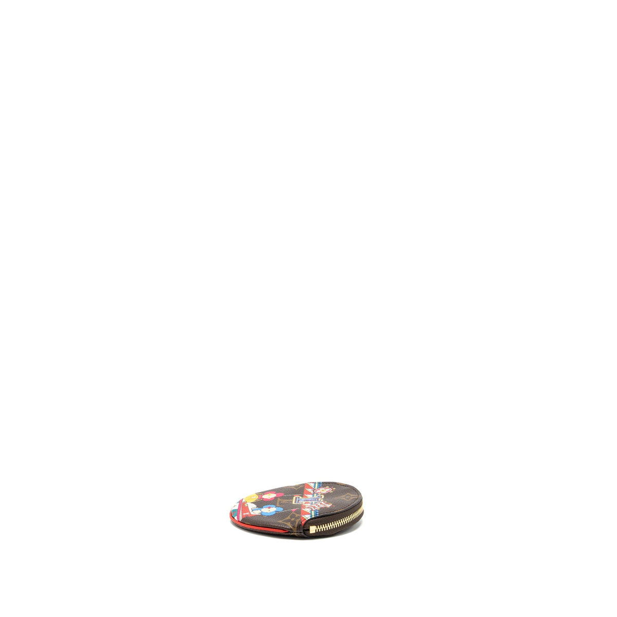 Louis Vuitton Round Coin Pouch Vivienne Bumper Car Monogram Canvas Multicolour GHW