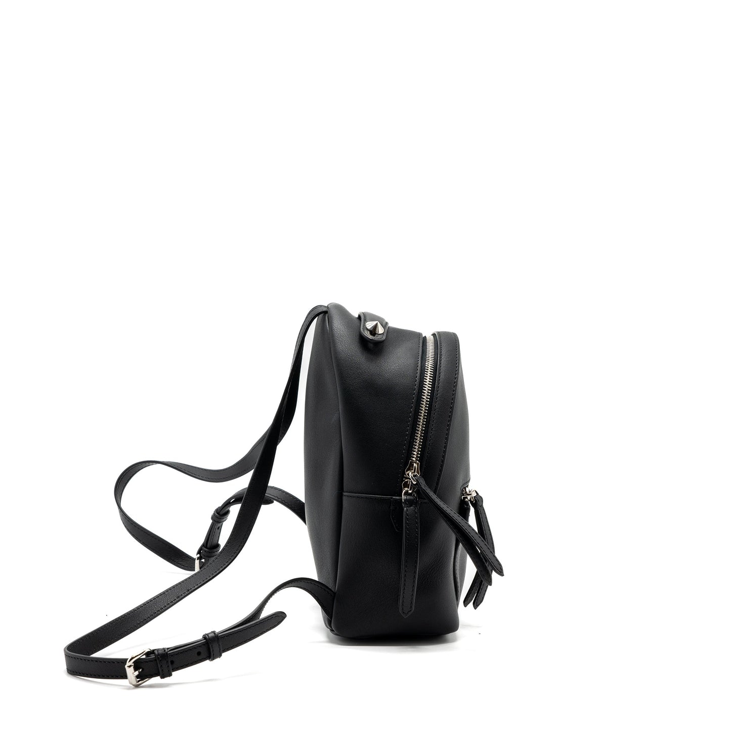 Fendi By The Way Backpack Leather Crystal Black SHW
