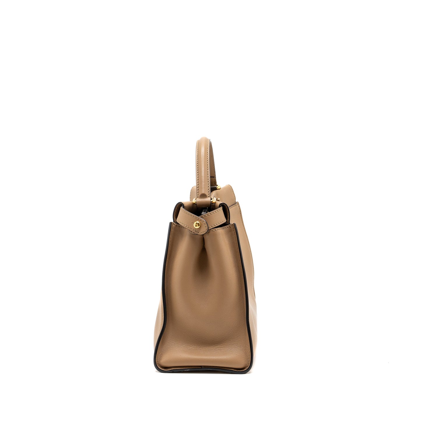 Fendi medium peekaboo calfskin tobacco multicolor hardware