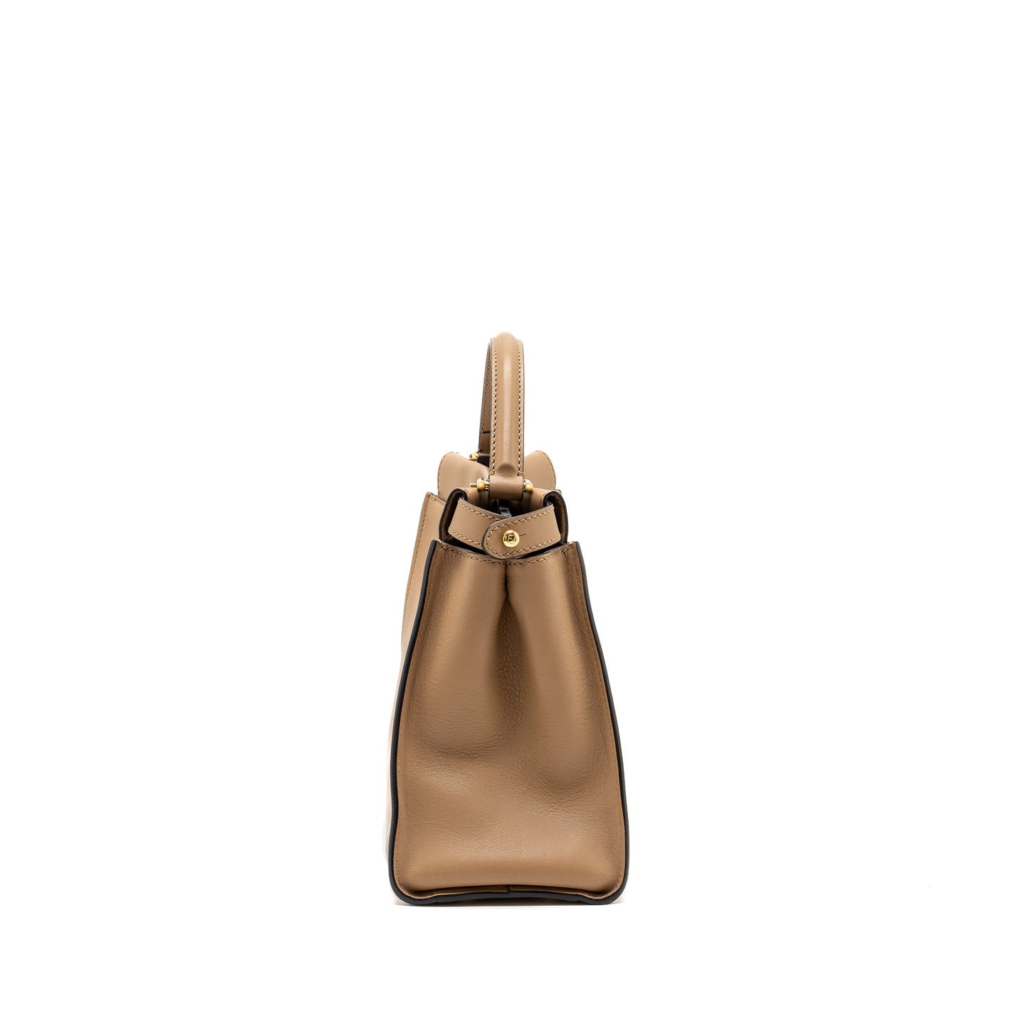 Fendi medium peekaboo calfskin tobacco multicolor hardware