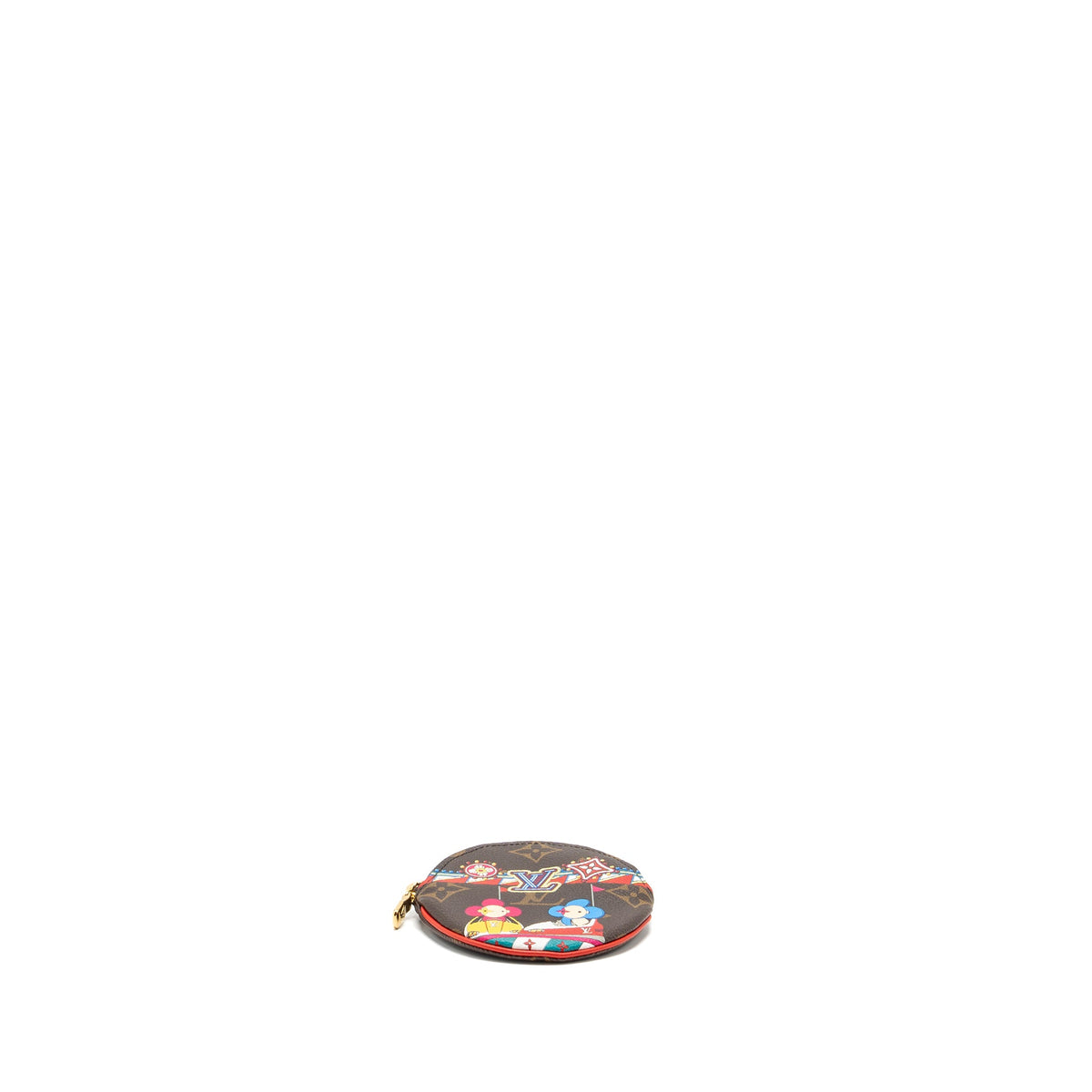 Louis Vuitton Round Coin Pouch Vivienne Bumper Car Monogram Canvas Multicolour GHW
