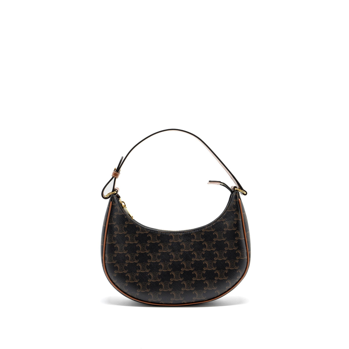 Celine Ava bag triomphe canvas / calfskin brown GHW