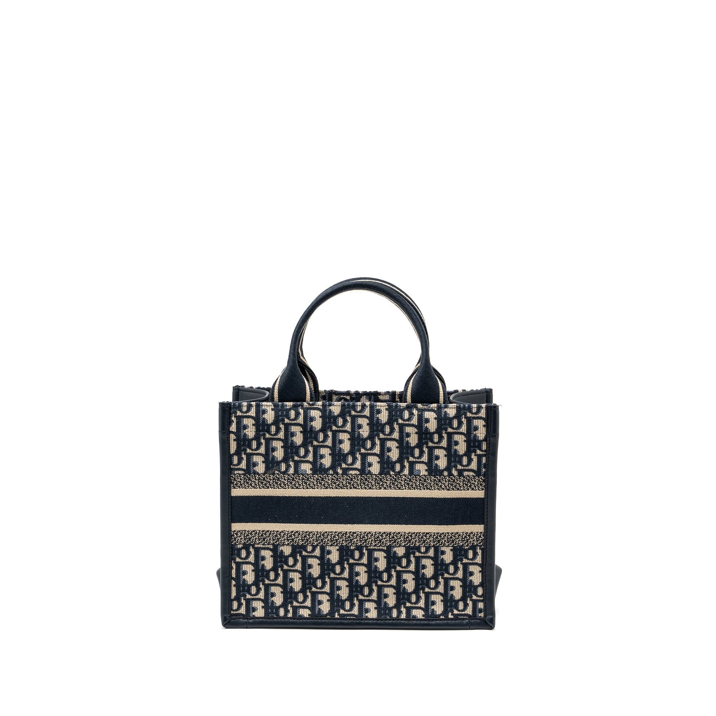 Dior Small Book Tote Blue Oblique Embroidery/Calfskin GHW