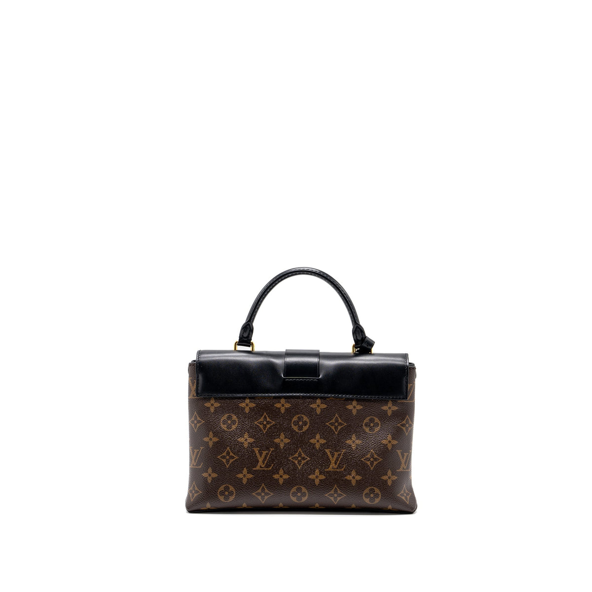 Louis Vuitton top handle flap bag monogram canvas / calfskin black GHW