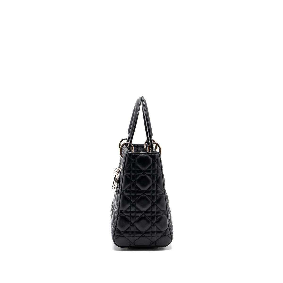 Dior medium lady dior lambskin Black SHW
