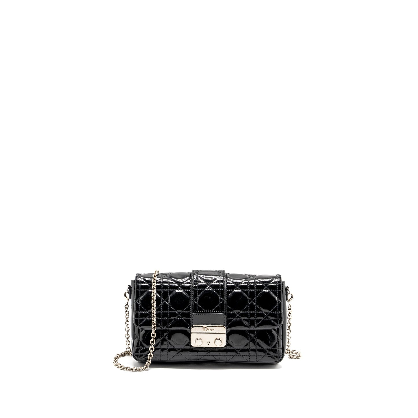 Dior Miss Dior Pochette Patent Black SHW