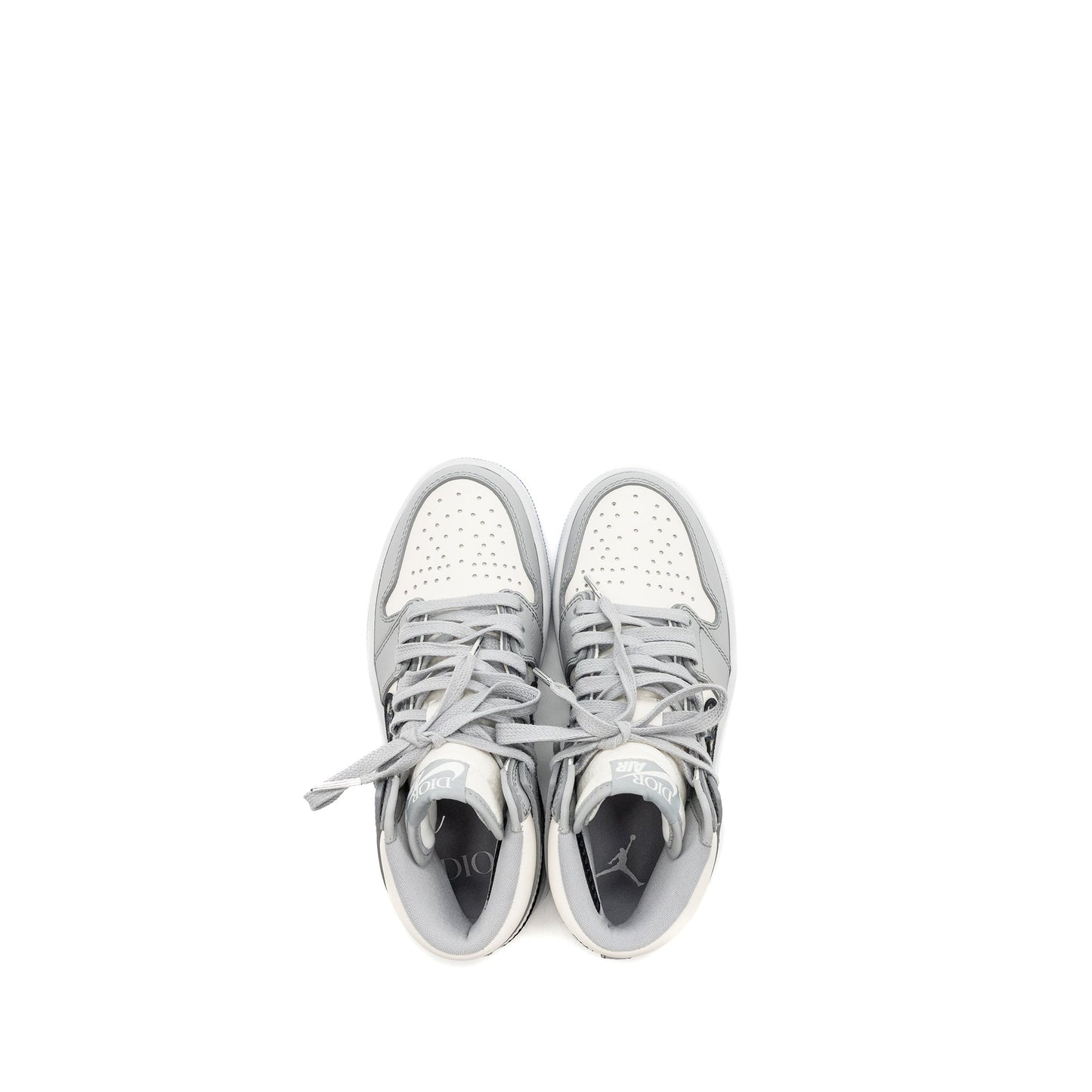 Dior x Air Jordan 1 Retro Size US 3.5 High Sneakers Grey/White