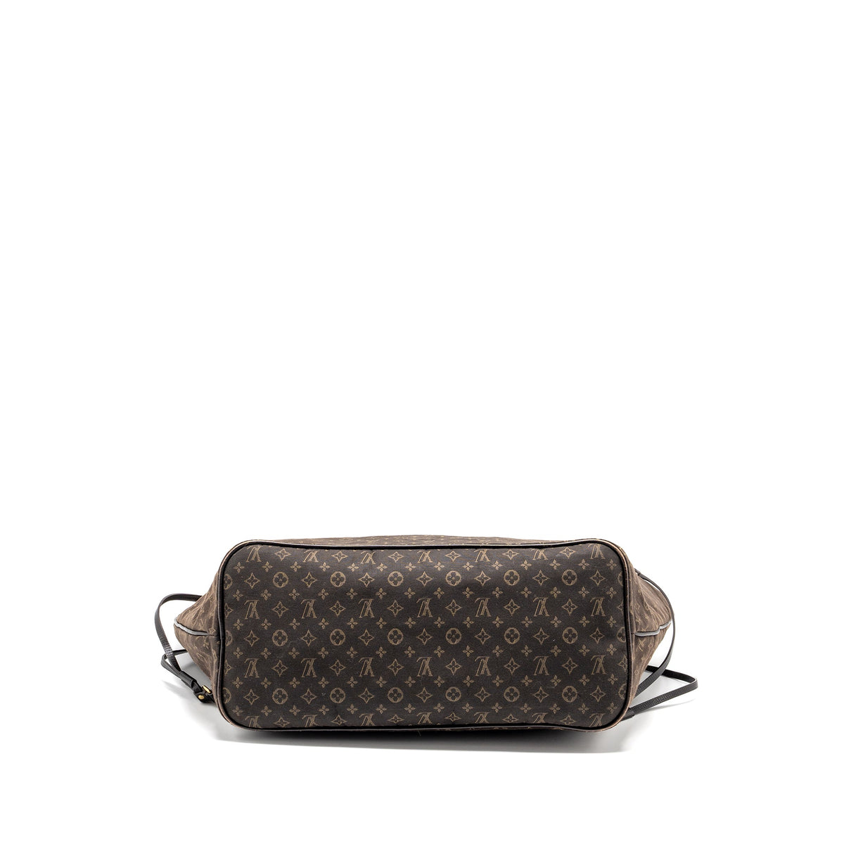 Louis Vuitton vintage neverfull MM fabric dark brown GHW