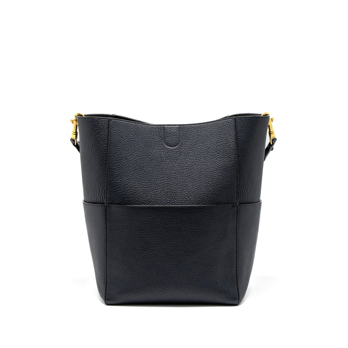 Celine Sangle Bucket Bag Calfskin Navy GHW