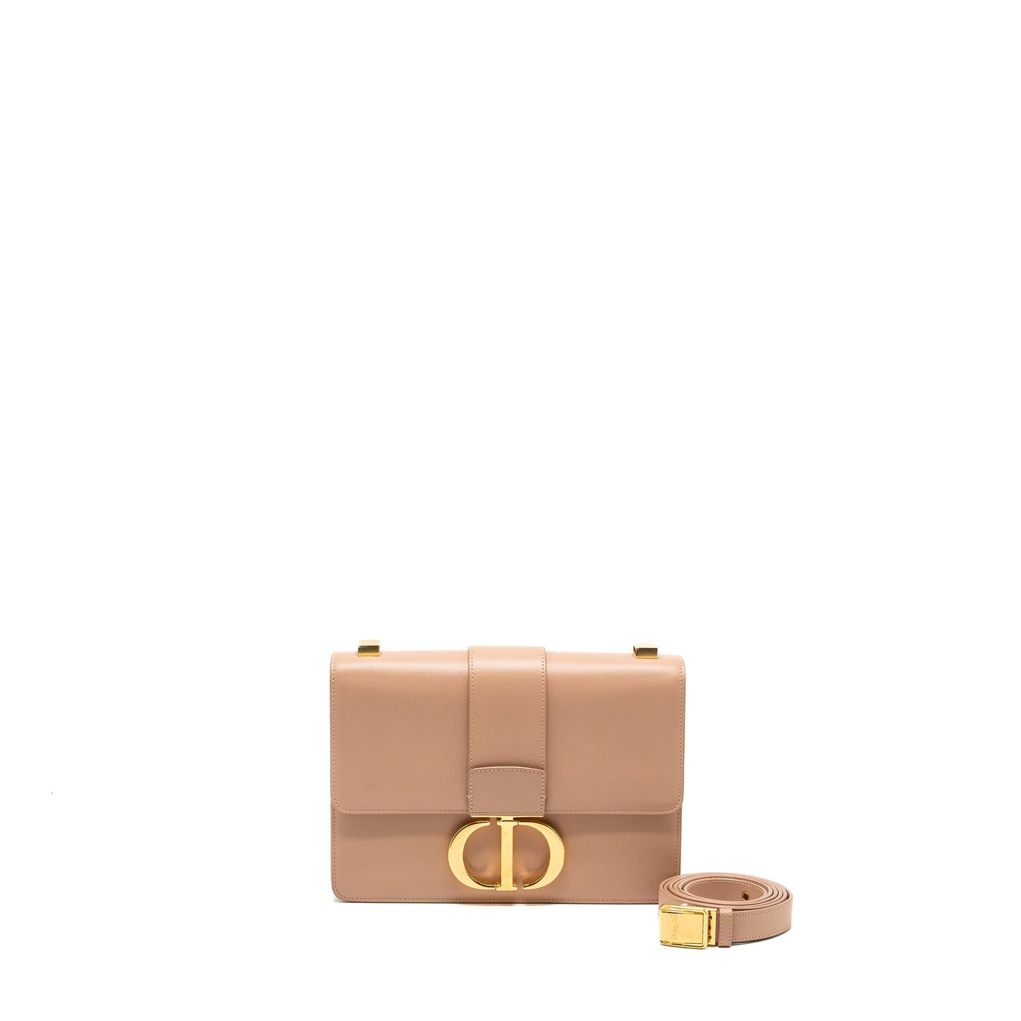 Dior 30 Montaigne Medium Flap Bag Calfskin Beige GHW