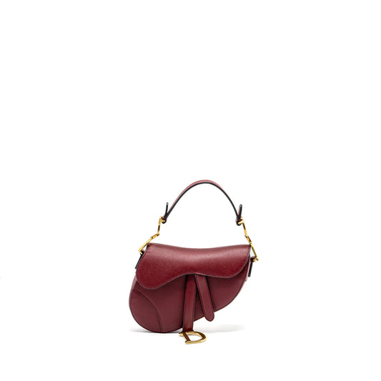 Dior Mini Saddle bag calfskin red GHW