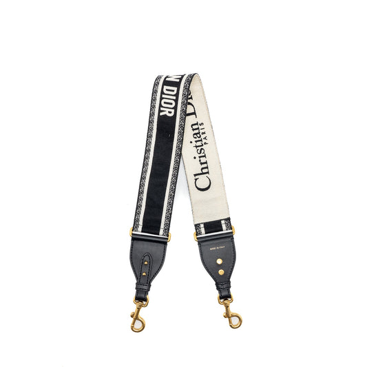 Dior Shoulder Strap Oblique Canvas Black GHW