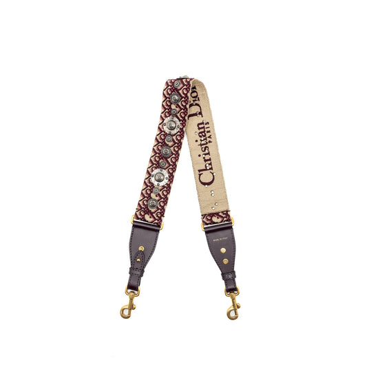 Dior Shoulder strap oblique canvas / calfskin red GHW