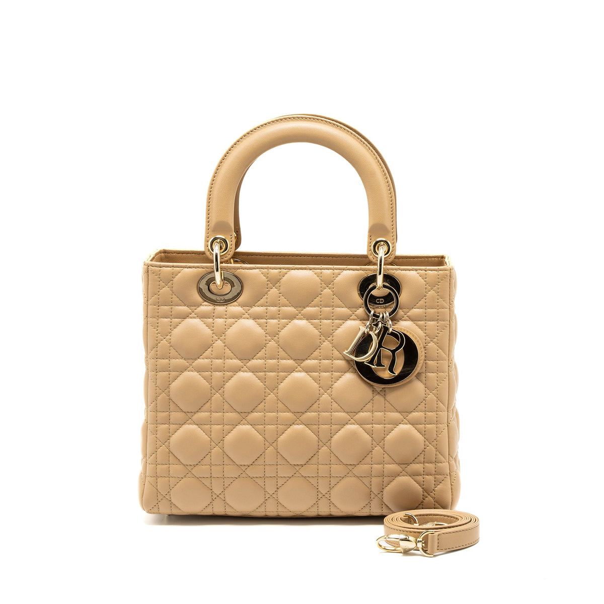 Dior Medium Lady Dior Lambskin Beige LGHW