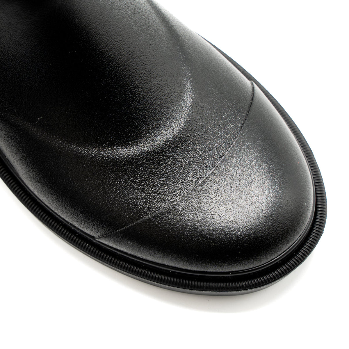 Chanel Size 35 Rubber Boots Black/White