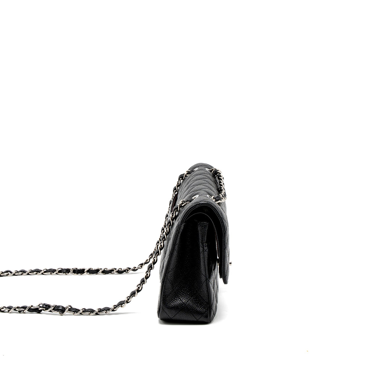 Chanel Medium Classic Double Flap Bag Caviar Black SHW