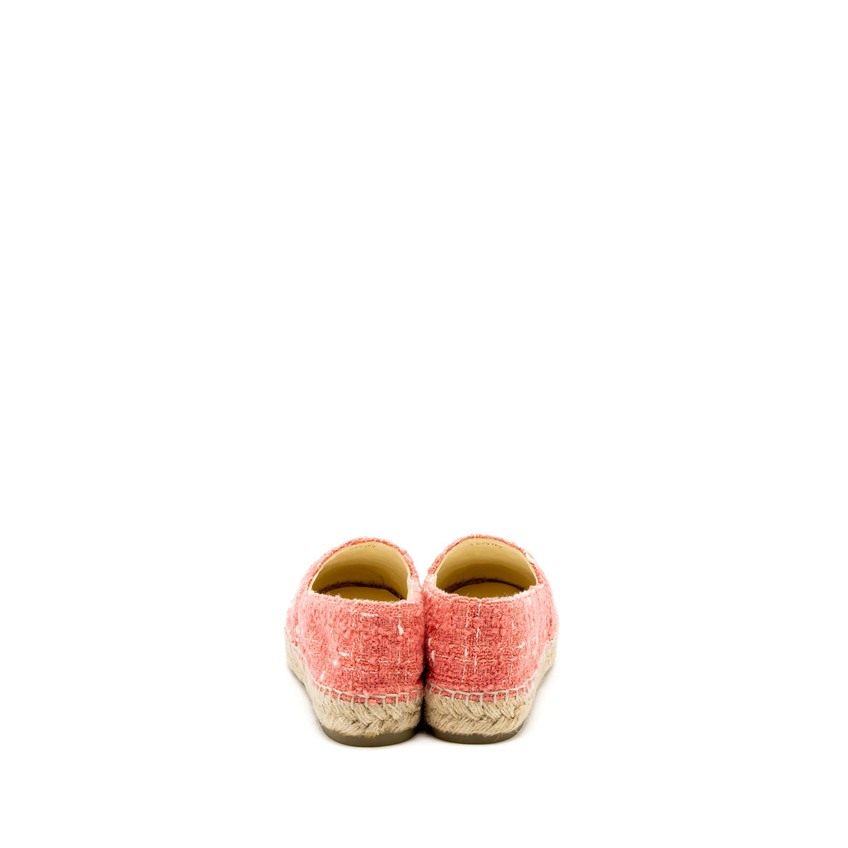 Chanel Size 35 Espadrilles Cotton/Tweed Pink/Black