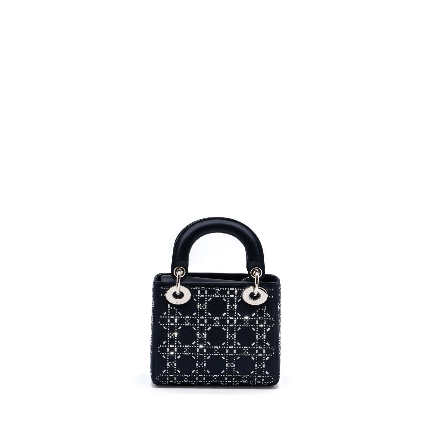 Dior Mini Lady Dior Satin Crystal Dark Blue SHW