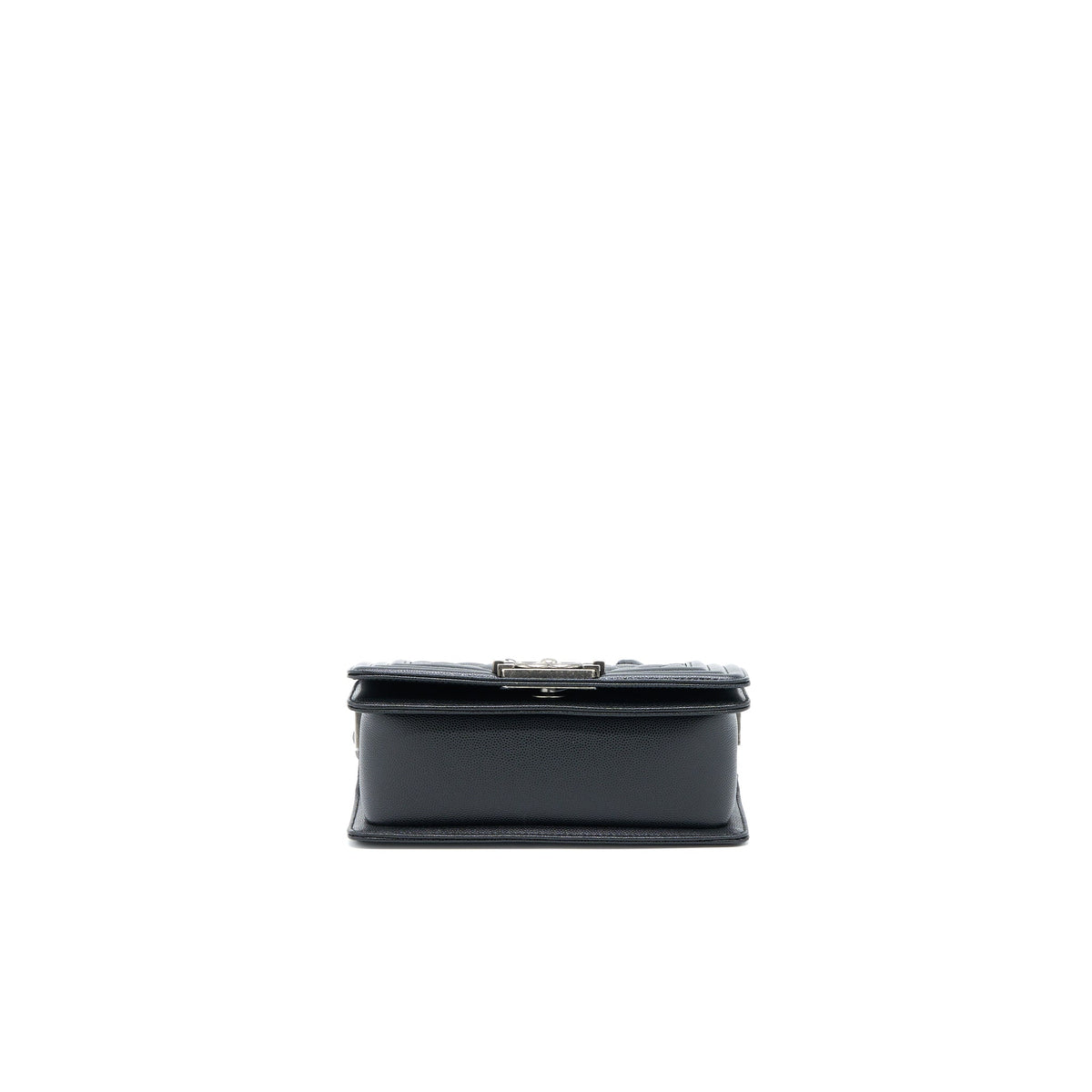 Chanel Small Boy Bag Caviar Black Ruthenium Hardware (Microchip)