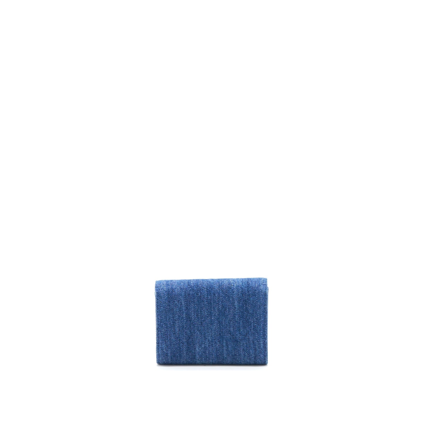 Chanel Flap  Holder Camellia Denim Blue SHW